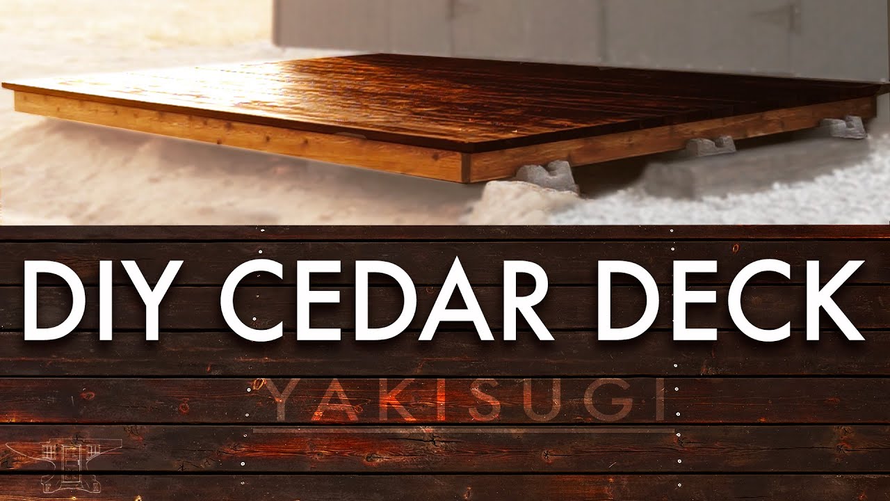 Building A Simple Cedar Deck | DIY Yakisugi Pier Block Deck