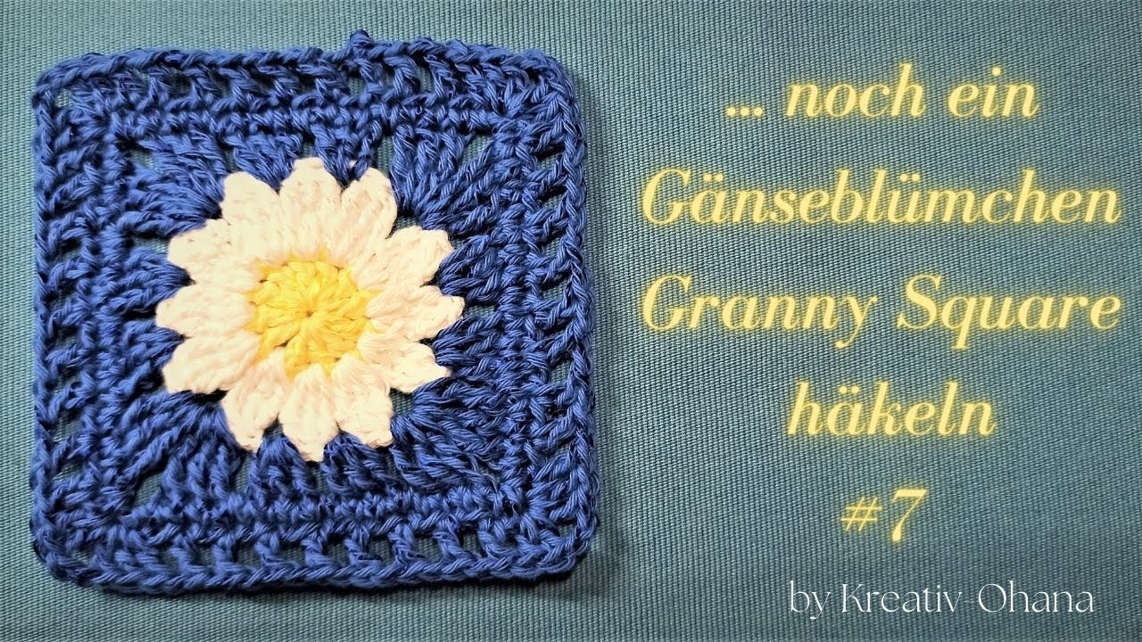 noch ein Gänseblümchen Granny Square häkeln #7
