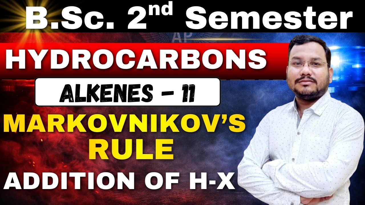 Markovnikoff rule  | bsc 1st semester organic chemistry | Addition reactions of alkene | #chemistry