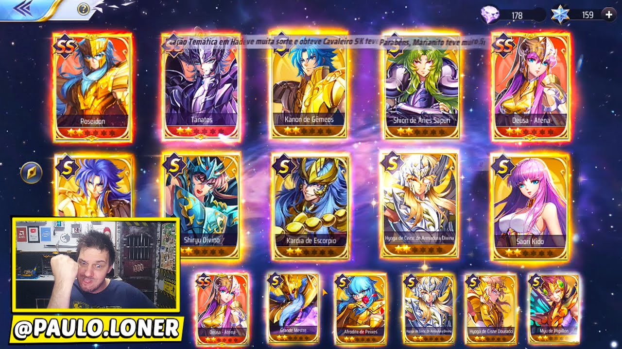 INVOCAÇÕES NO KARDIA DE ESCORPIÃO COM CHUVA DE S E SS (SAINT SEIYA AWAKENING)