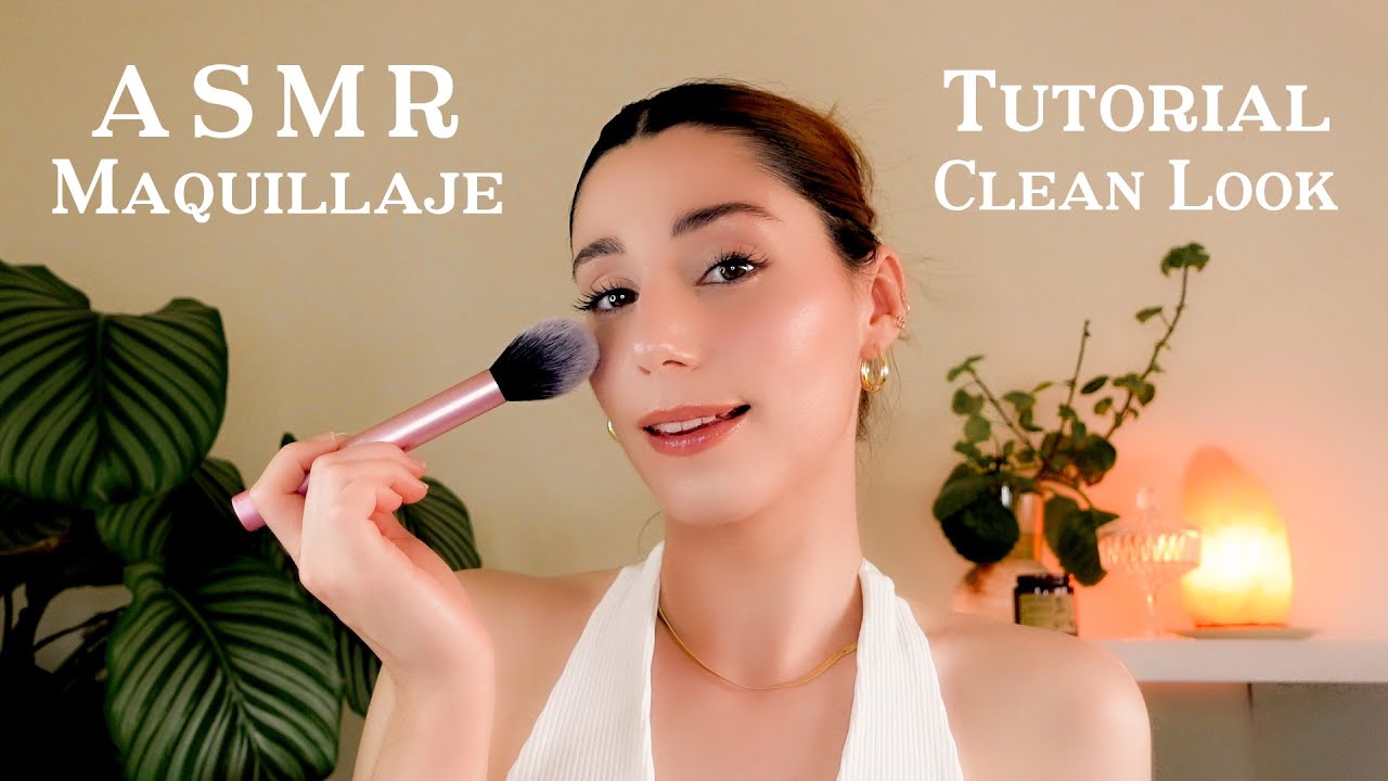 ASMR 🧚🏻 TUTORIAL DE MAQUILLAJE Sencillo y Natural 🤍 Relajante en Espa&ntilde;ol