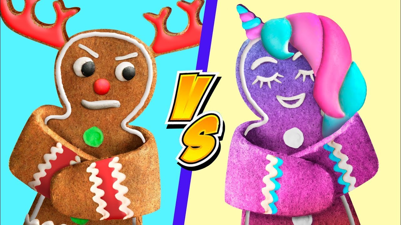 楽しいクリスマスお菓子のアイディア9個／ユニコーンのクリスマスお菓子 vs トナカイのクリスマスお菓子対決！