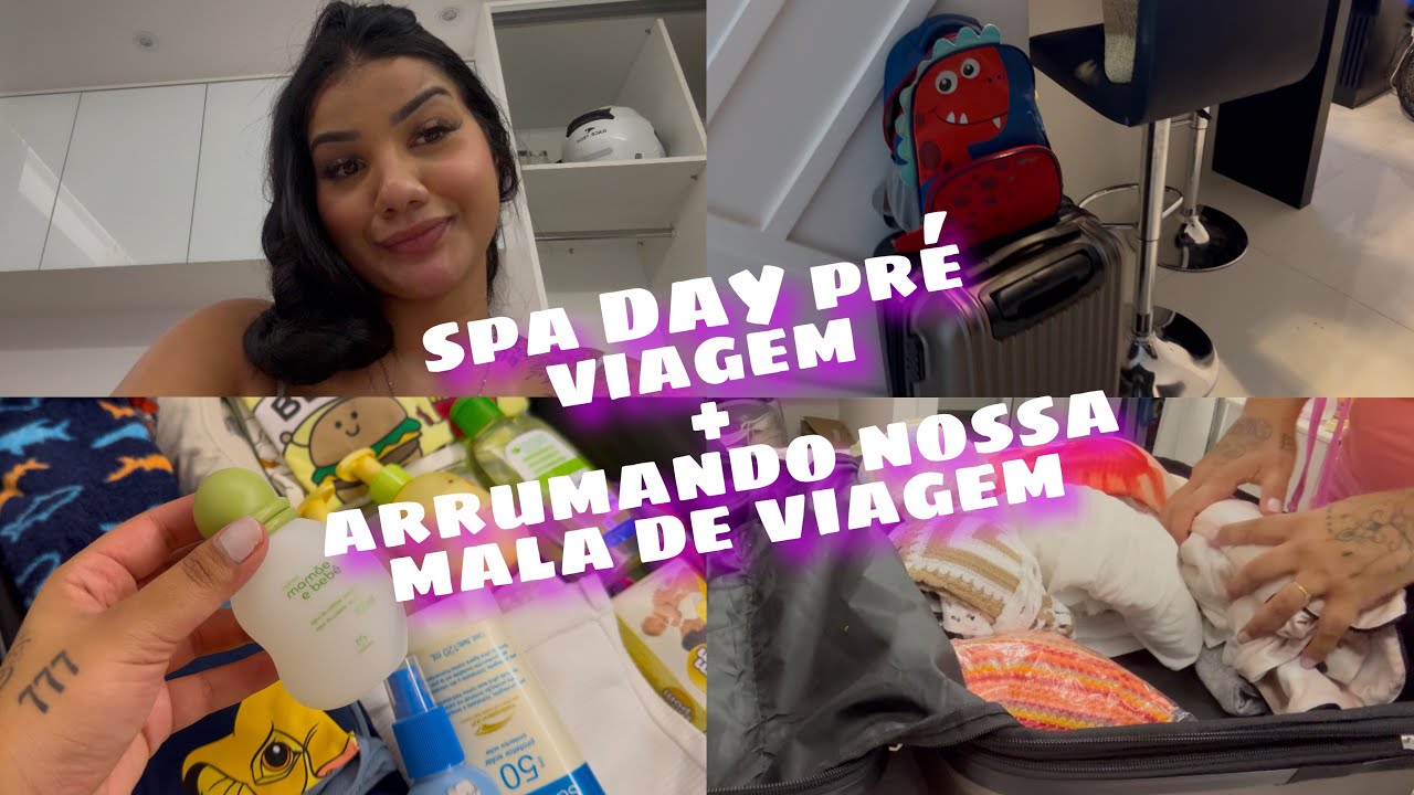 SPA DAY CASEIRO PRÉ VIAGEM + ARRUMANDO NOSSA MALA (de madrugada) 🌊♥️