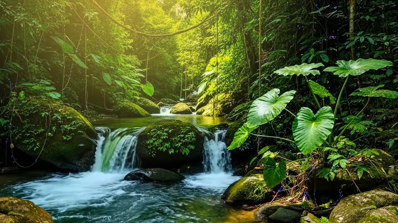 Peaceful Forest Symphony - Birds Chirping and Beautiful Stream Sounds, ASMR