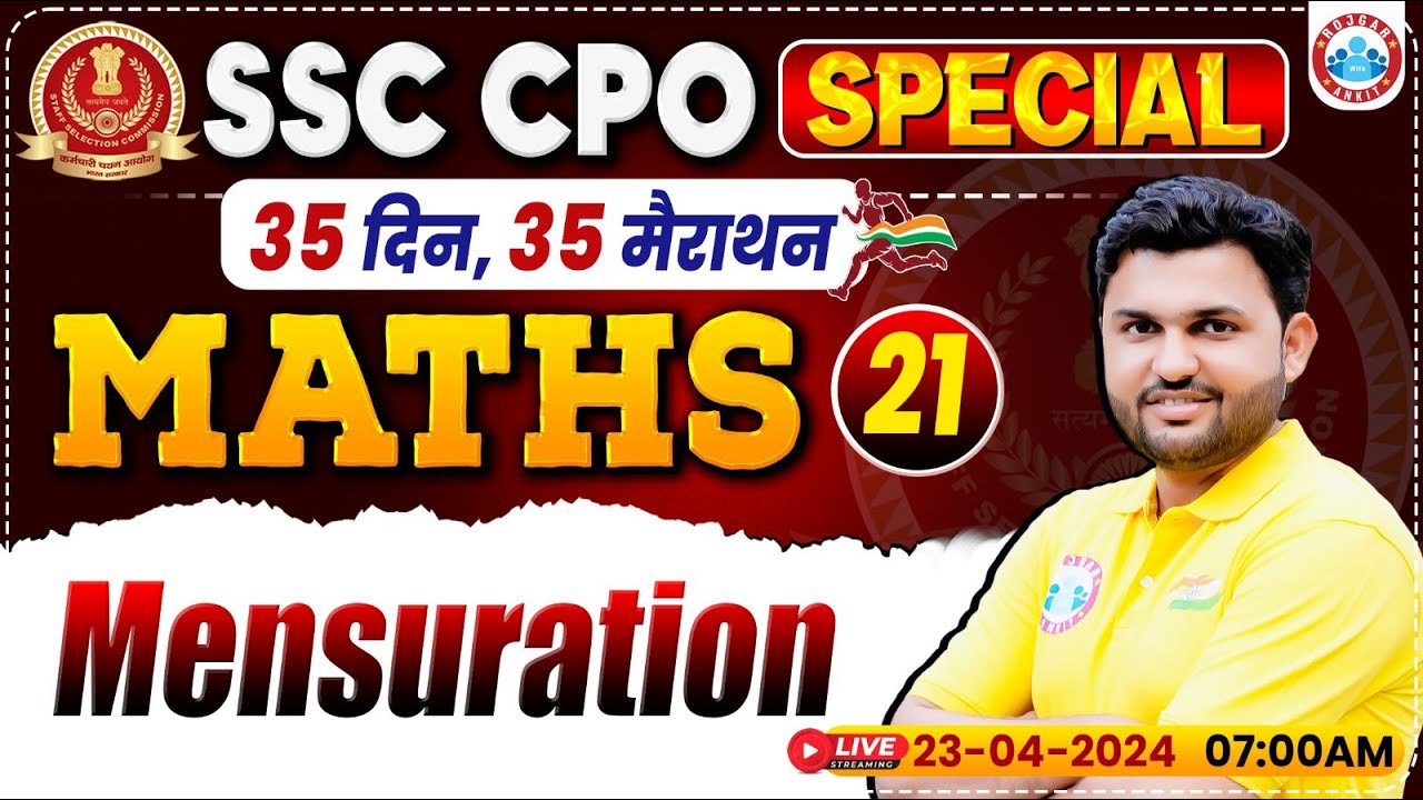 SSC CPO 2024, SSC CPO Maths Class, SSC CPO Mensuration Maths Class, SSC CPO Maths PYQs By Rahul Sir