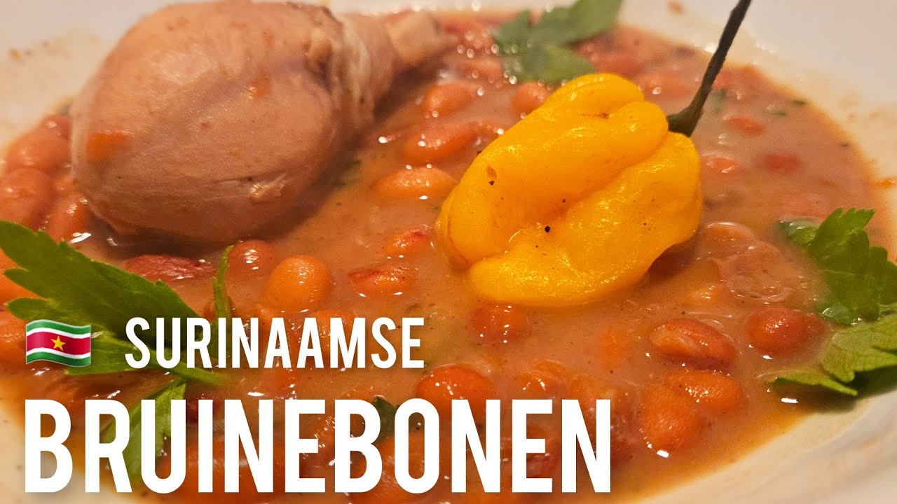 🇸🇷 Surinaamse Bruinebonen maken recept|Surinamese brown beans with chicken recipe|