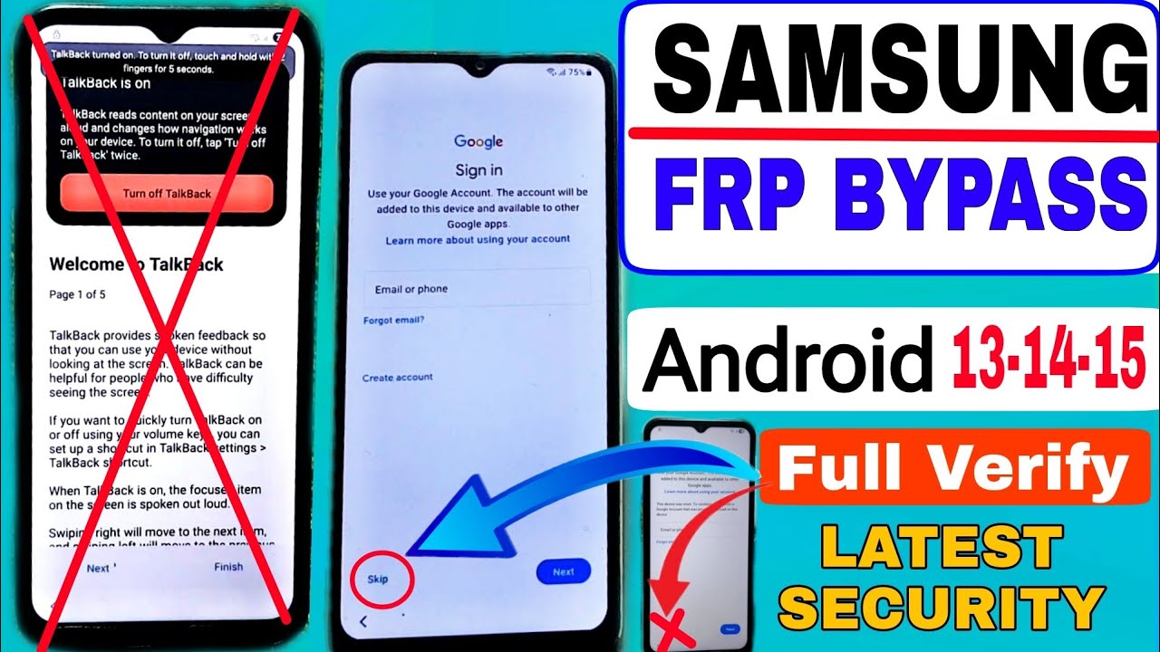 Latest Code Talkback Work & No Work👉 All Samsung FRP Bypass 2025 Android 13/14/15 | 100% Working FRP