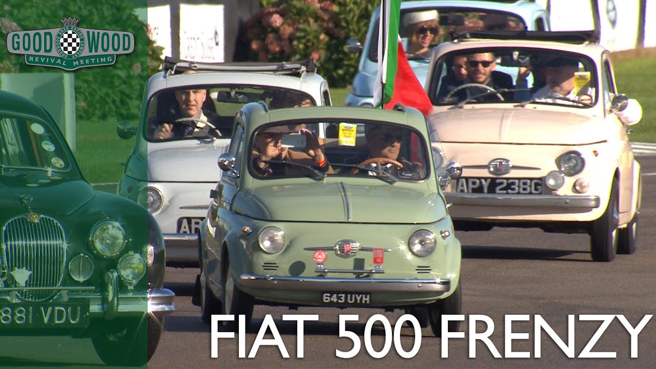 Over 100 Fiat 500s at Revival