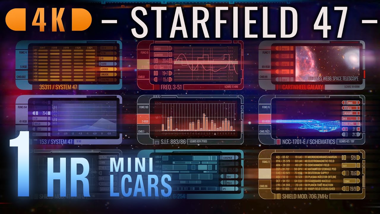 STARFIELD 47 Mini LCARS • 1-Hour Loop in 4K