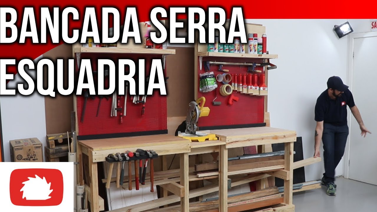 Como fazer bancada para serra esquadria #DIY | Na oficina S04E22