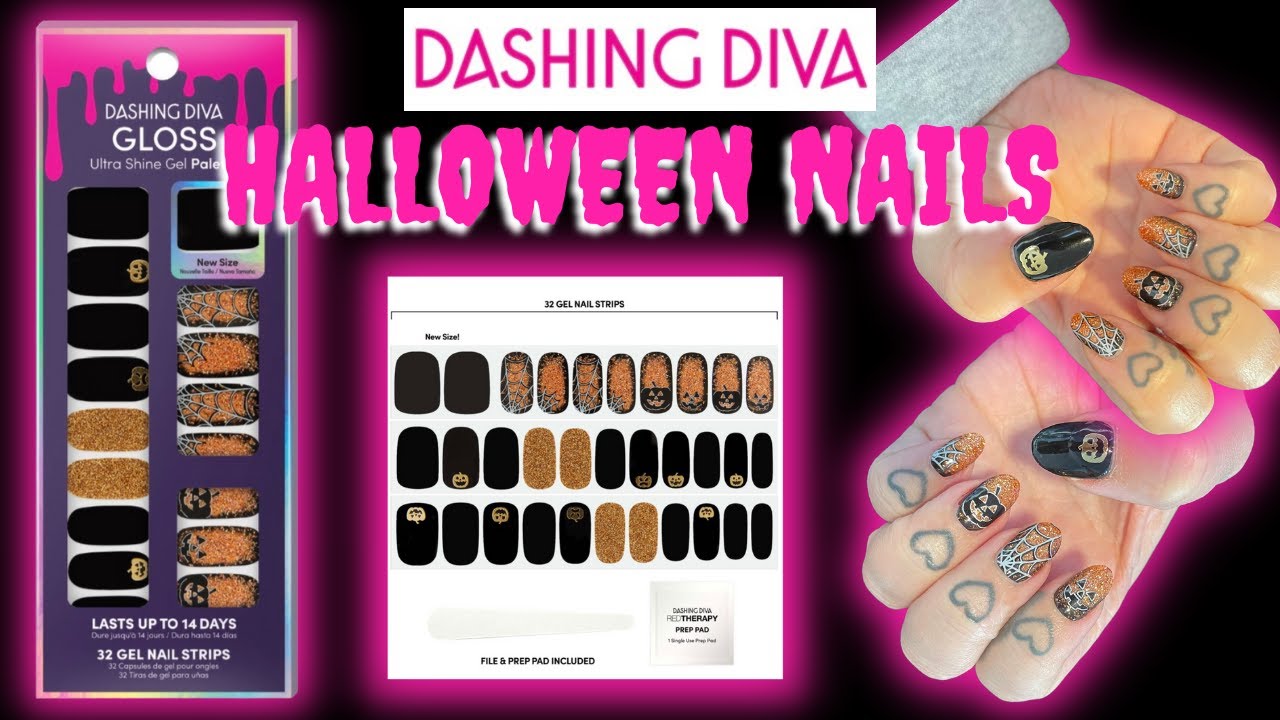 ♡ My Halloween Nails Using The Dashing Diva Gloss Nail Stickers ♡ Are They A Yes Or A No For Me Dawg