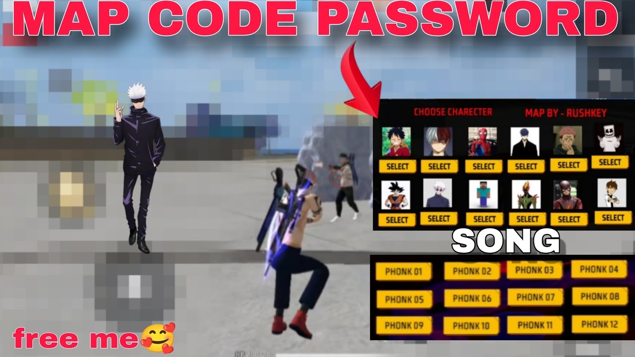 2vs2 anime battle craftland password || anime battle password in free fire 