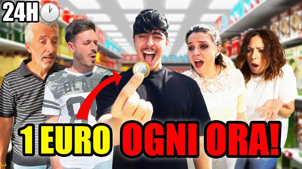 MANGIAMO CIBO DA 1 EURO AD OGNI ORA PER 24 ORE! *DIFFICILISSIMA*