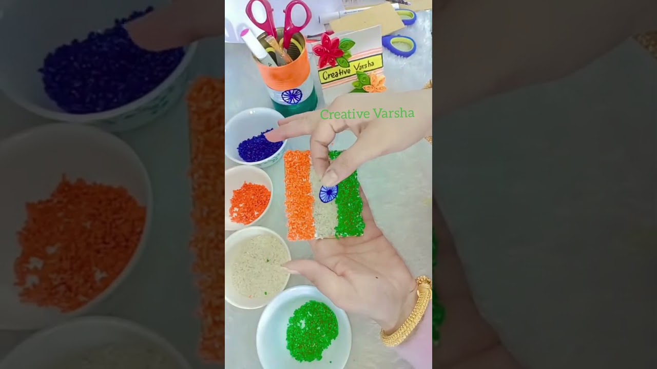 DIY tiranga colour flag#shortsfeedviral #diy #flags#indainarmy#republic Day