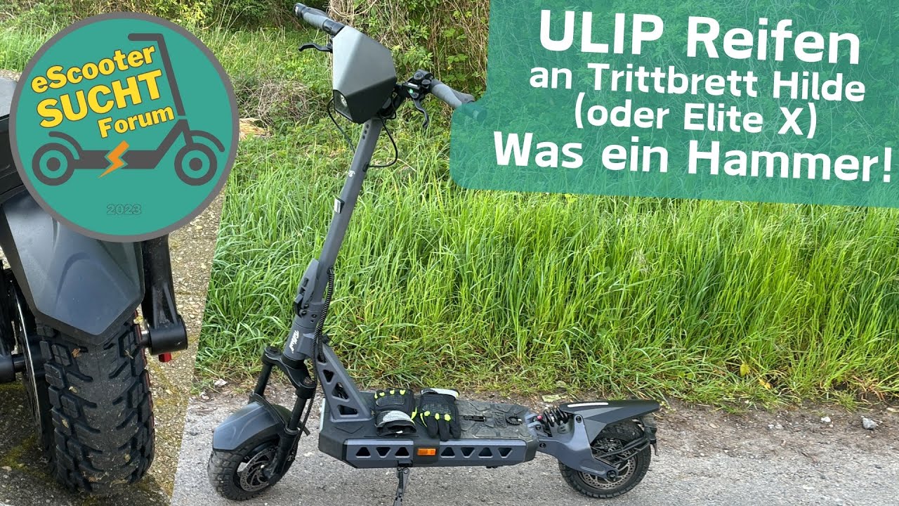 Trittbrett Hilde Testfahrt mit den ULIP eScooter-Reifen! Mehr Komfort, Leistung & Reichweite?