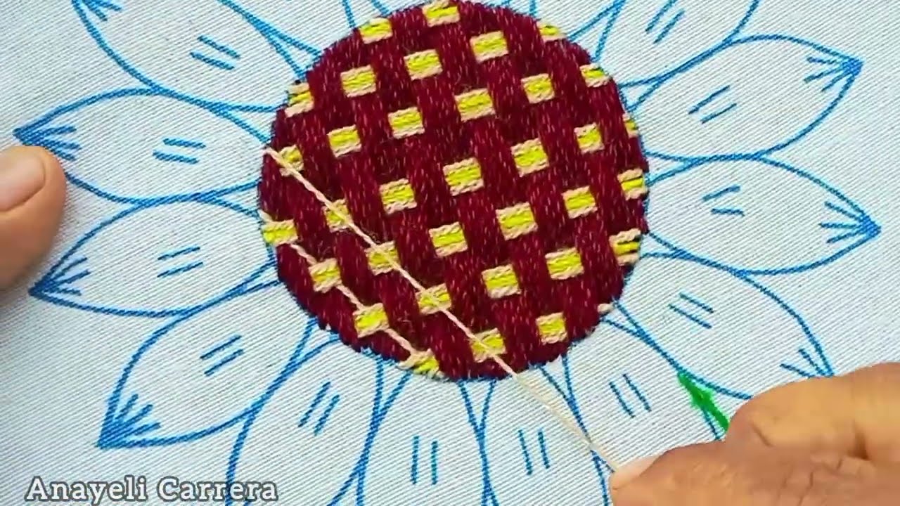 Idea super fácil ideal para centro de girasol#10puntada ideal para  variedad de diseños 🤩