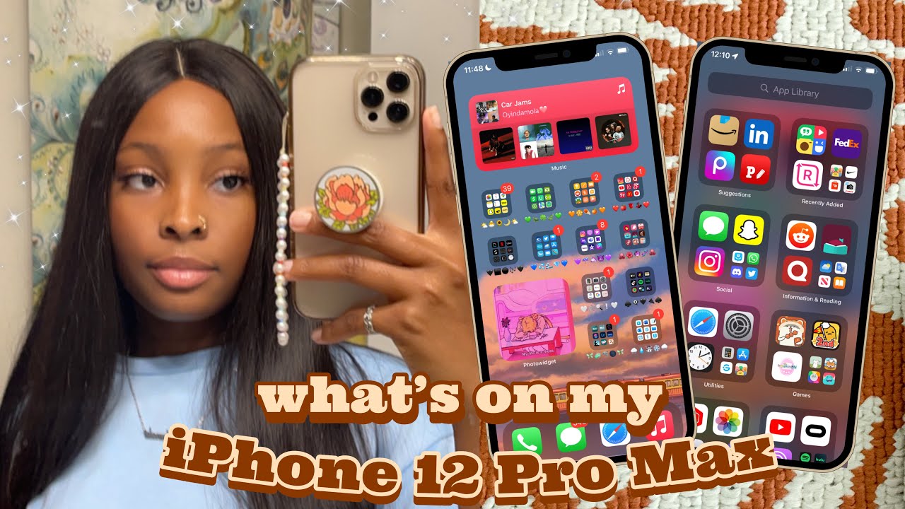 What's On My iPhone 12 Pro Max *Aesthetic & Pinterest Inspired*