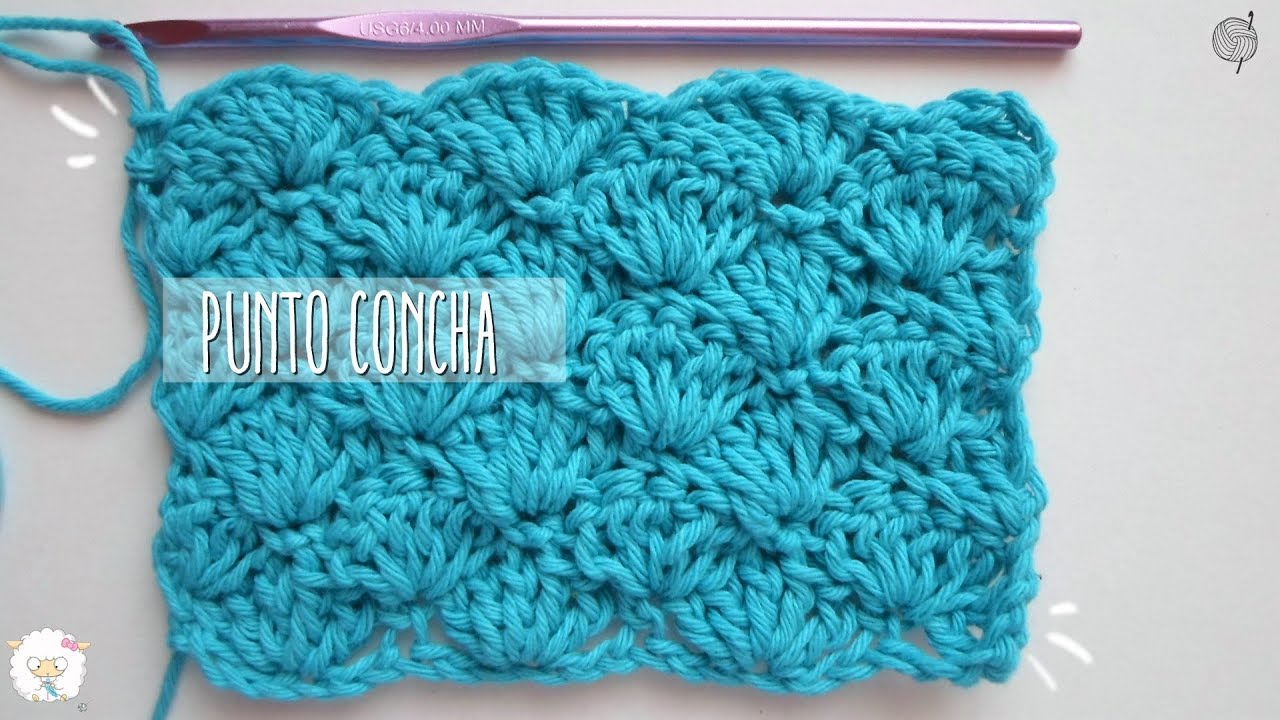 Punto concha o abanico a crochet