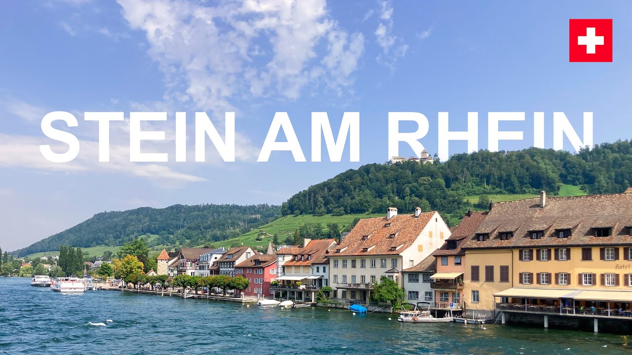 Walking tour in Stein am Rhein, Switzerland, and circular solo hiking nearby. 4K