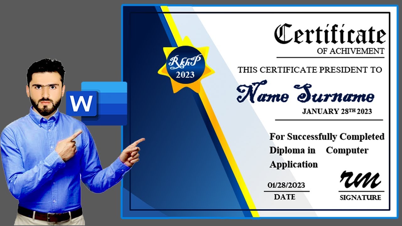 Microsoft Word Certificate Design | How to create Certificates in MS Word