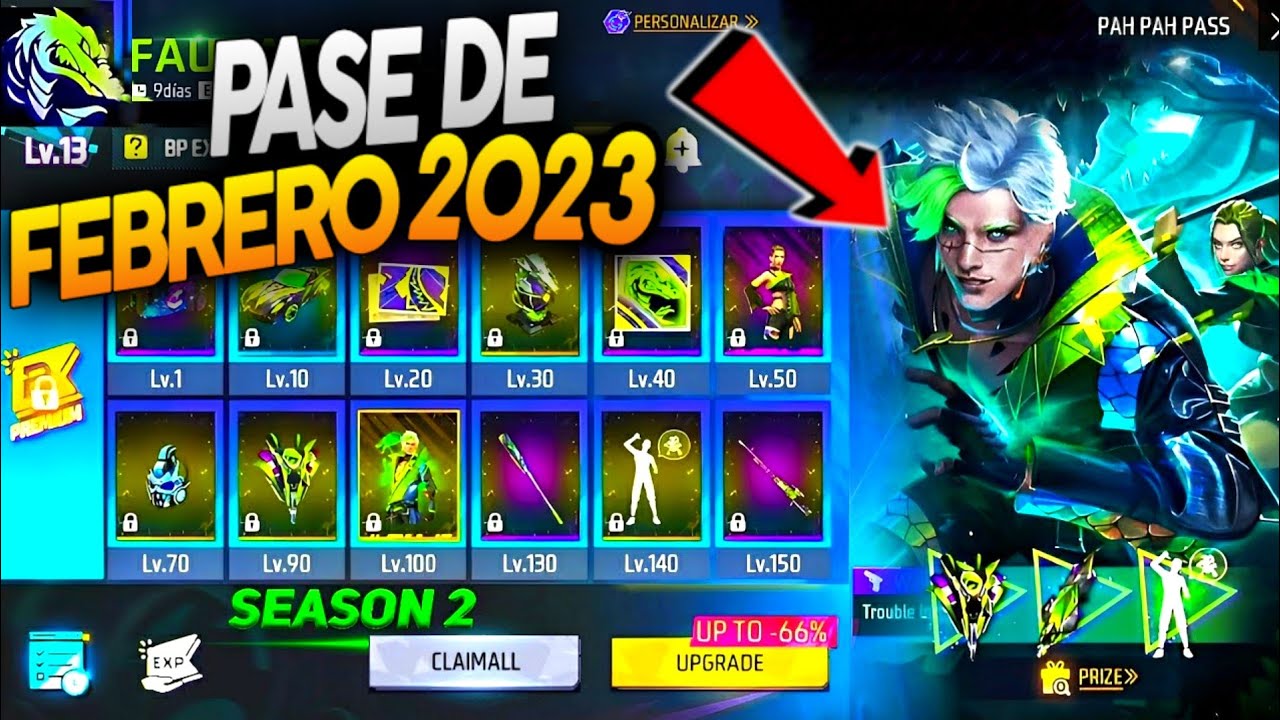 NUEVO PASE ELITE DE FEBRERO 2023 COMPLETO EN FREE FIRE! PROXIMO PASE BOOYAH FREE FIRE, SIGUIENTE