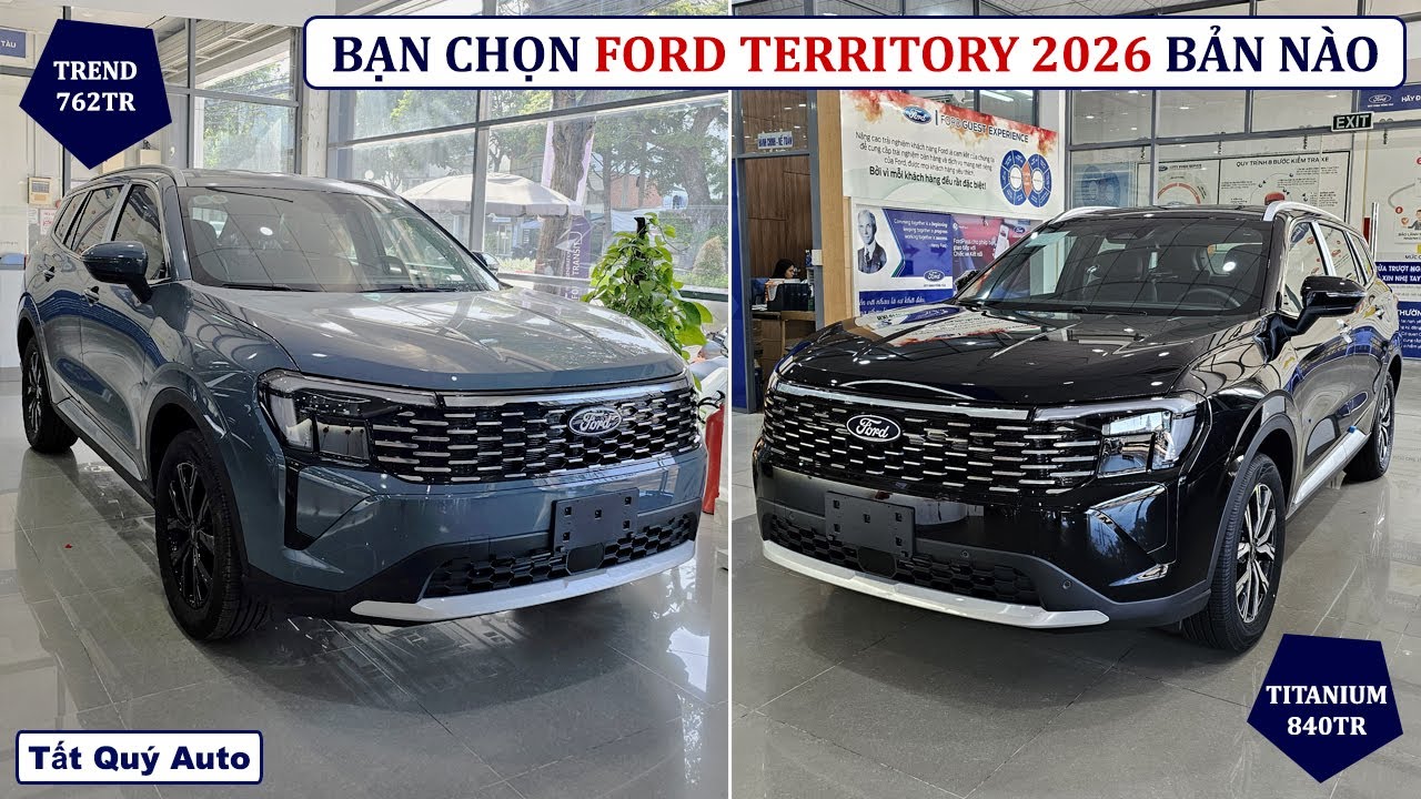 So sánh Ford Territory 2026 bản Trend và Titanium | Bán trả góp Ford Territory 2026