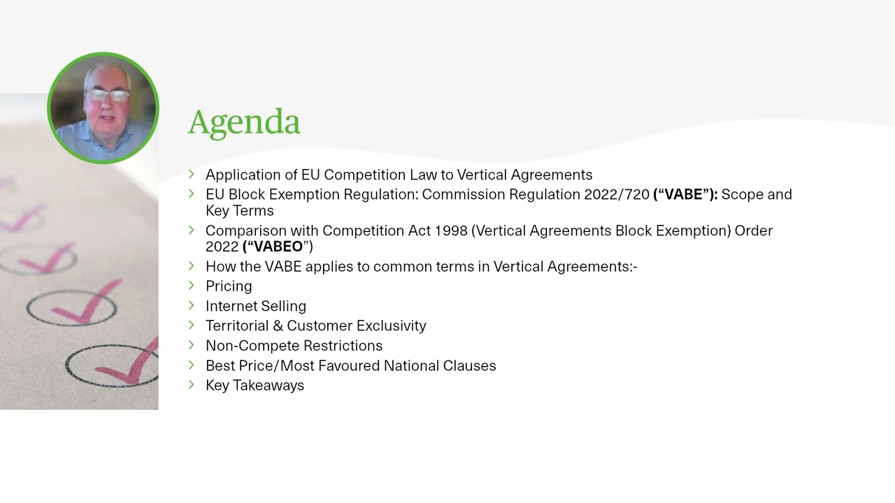 The Rules on EU & UK Vertical Agreements & EU Block Exemption Explored - Webinar