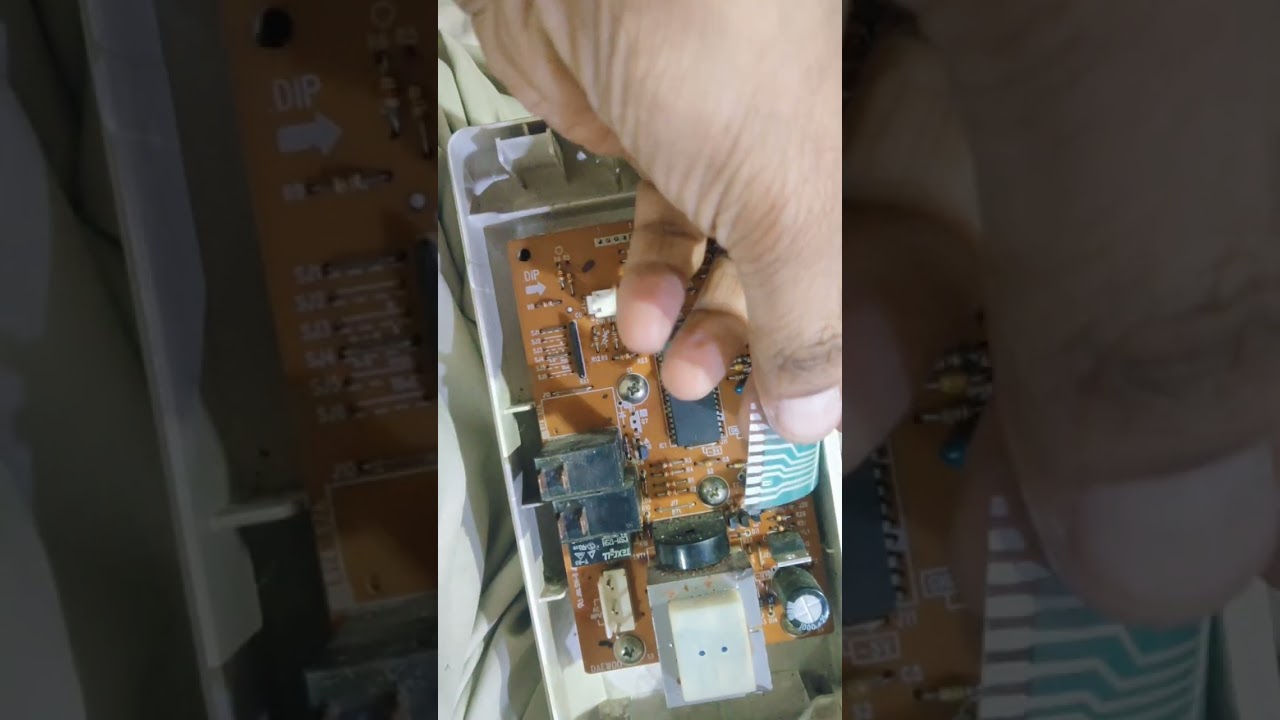 Microwave oven short circuit and keypad changing and door switch changing 