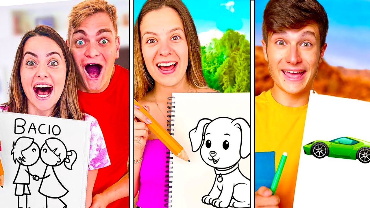 3 SFIDE DIVERTENTI DI DISEGNO! COMPRO TUTTO QUELLO CHE DISEGNI | Ninna e Matti