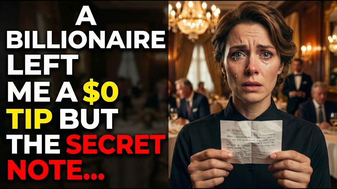 A Billionaire Left Me a $0 Tip… But the Secret Note Changed My Life