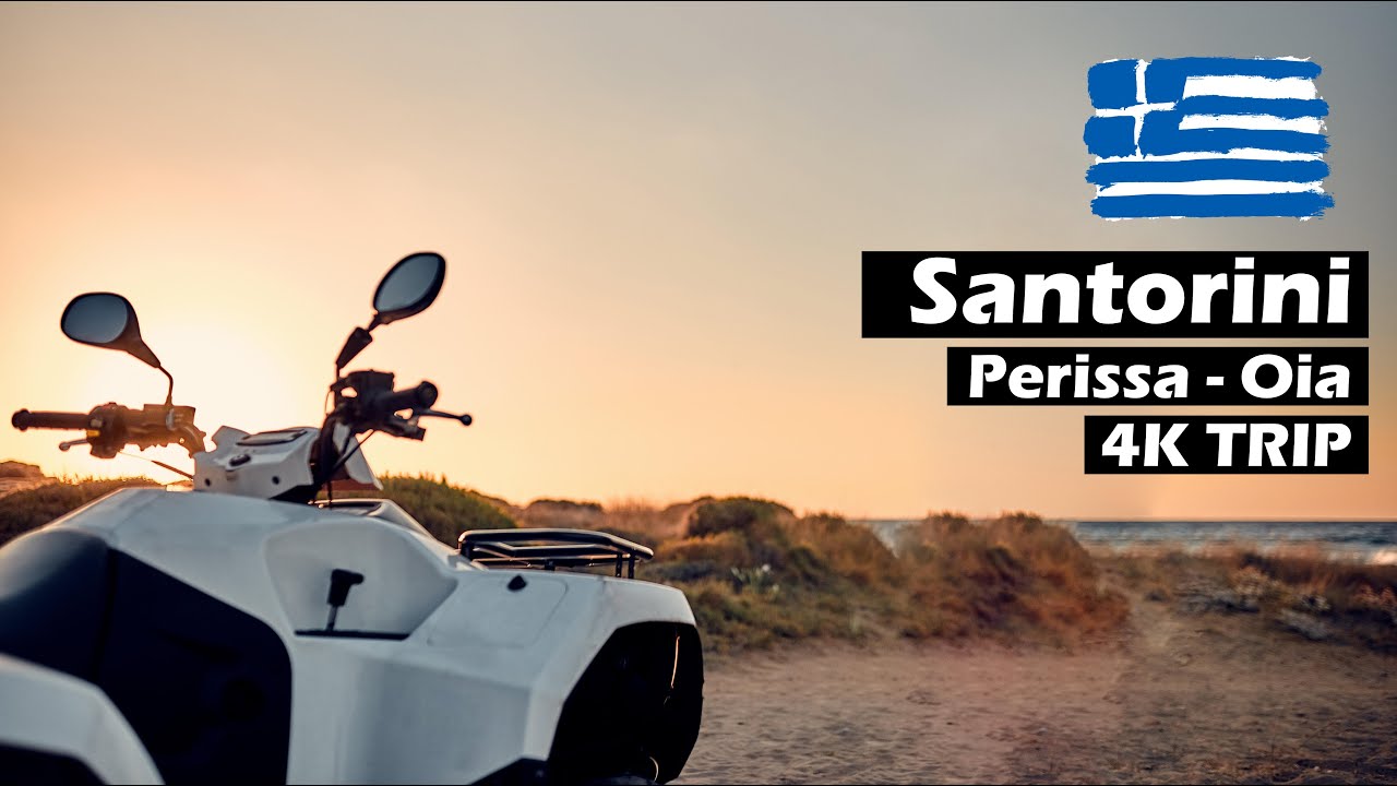 ATV QUAD TRIP FROM PERISSA TO OIA IN 4K, SANTORINI GREECE 2022 ❗