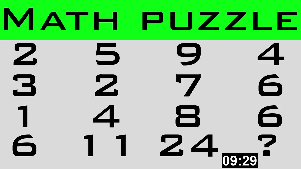 Math for fun #9 I Logic puzzles I Brain teasers