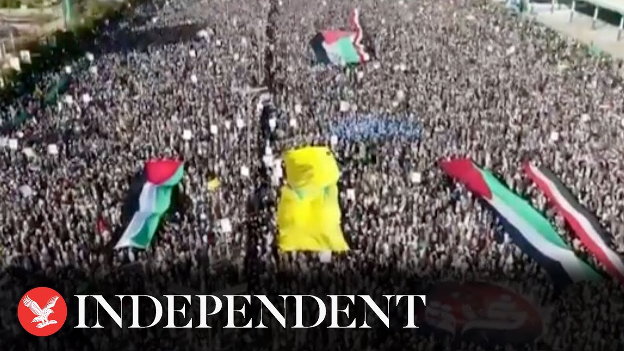 Watch again: Yemenis protest in capital Sanaa after US and UK strikes on Houthi rebels