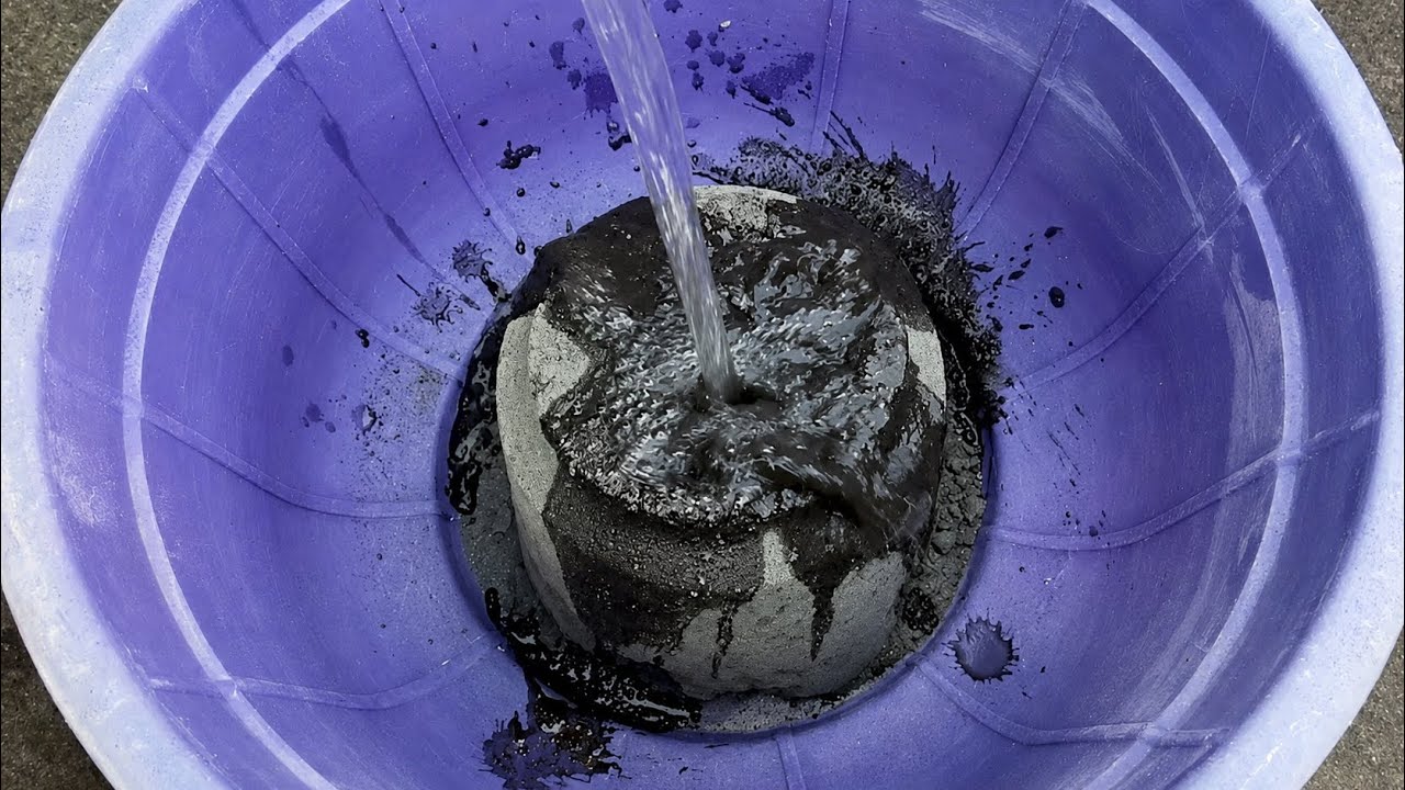 ✨Dipping/Water Pouring on Huge Charcoal Shape Untill Fully Melts/Soaked in Water🖤Satisfying👀#insane