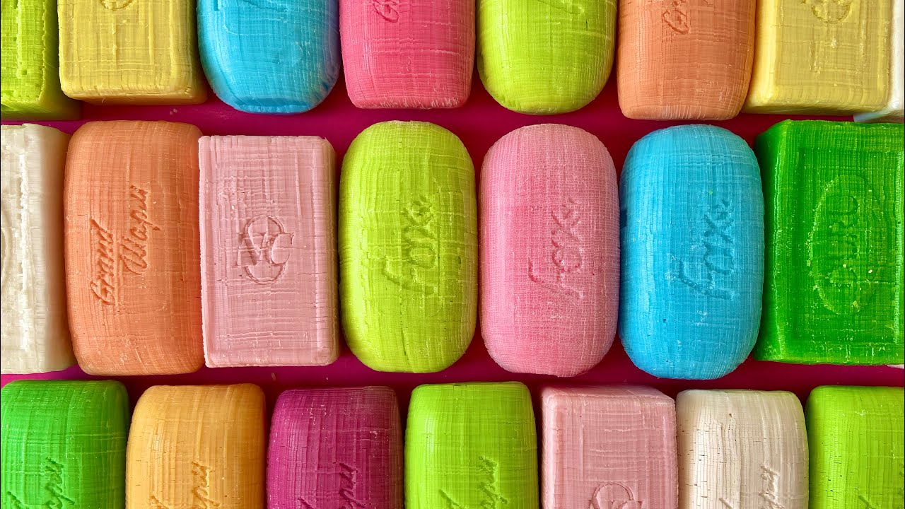 COLORFUL CUBES 🍏🍎🍋🍓🍑🍉 РАЗНОЦВЕТНЫЕ КУБИКИ 🌸🌼🍀🌺🌻Asmr soap carving / Асмр мыло