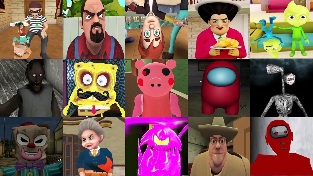 Epic Caught Moments - Scary Teacher 3D,Escape Imposter,The Siblings 2020,Piggy Chapter 1,Granny +4