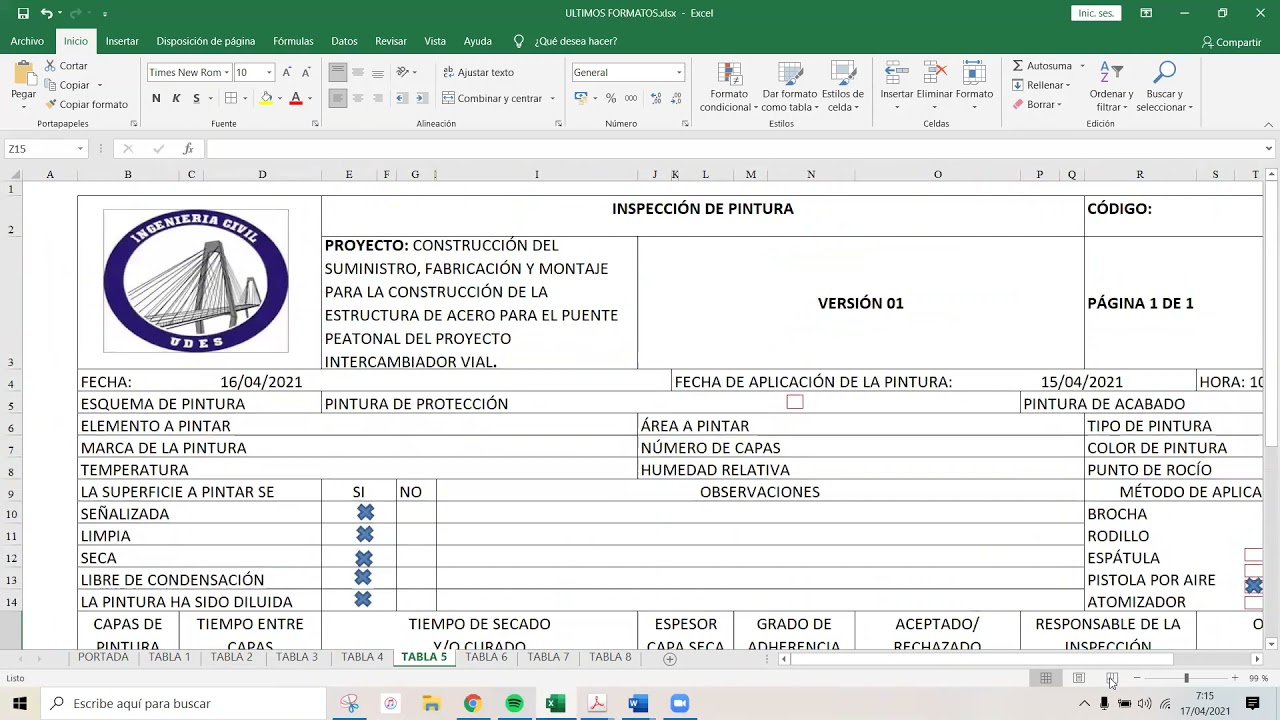 CONTROL DE CALIDAD DE ESTRUCTURAS METALICAS