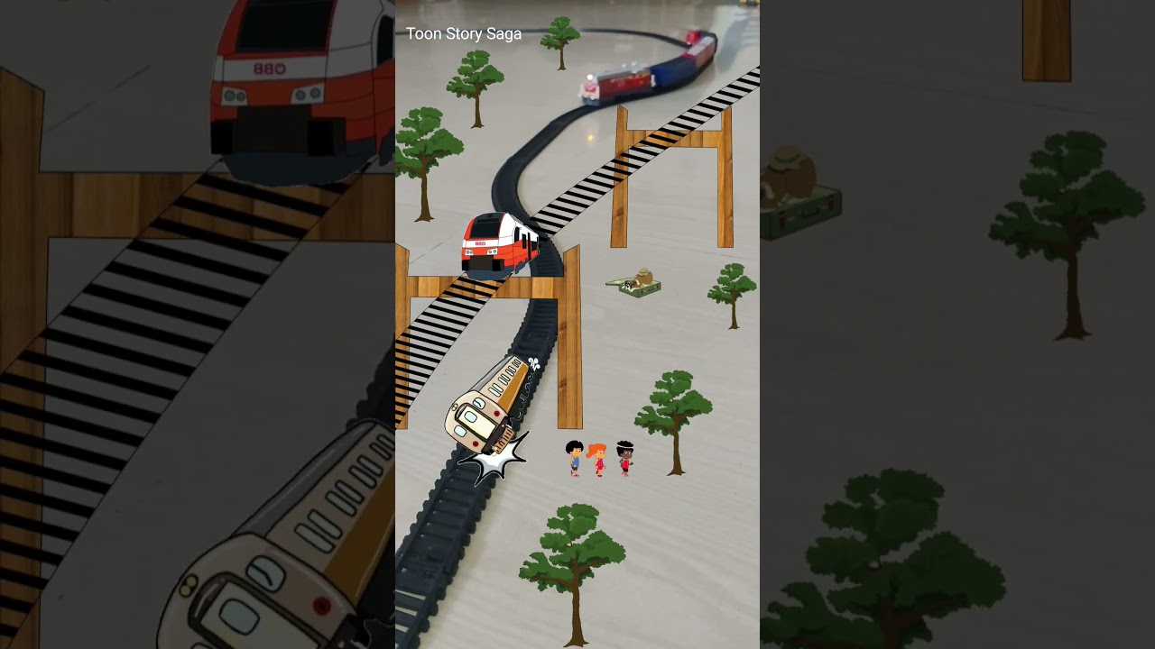 Train accident occurred on a flyover and train is approaching fast USA