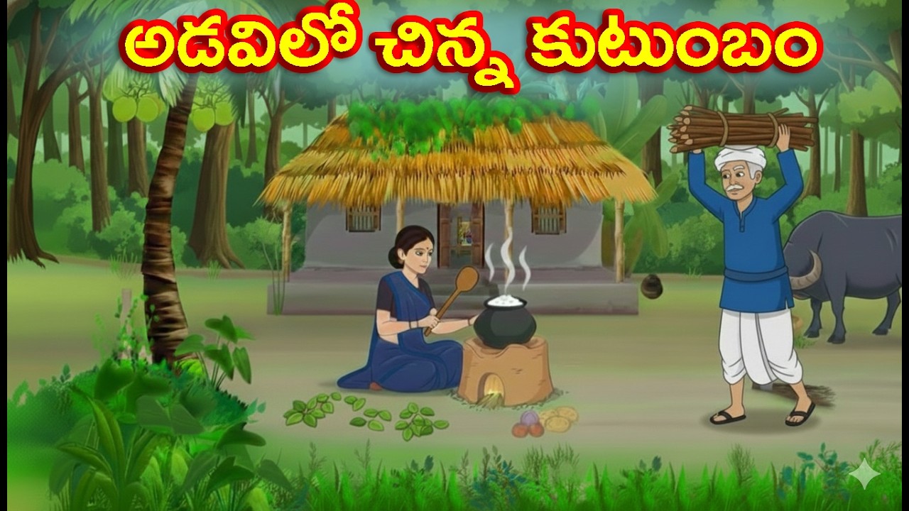 అడవి గ్రామం |  Telugu  Kathalu | Neethi Kathalu | Moral Stories Telugu