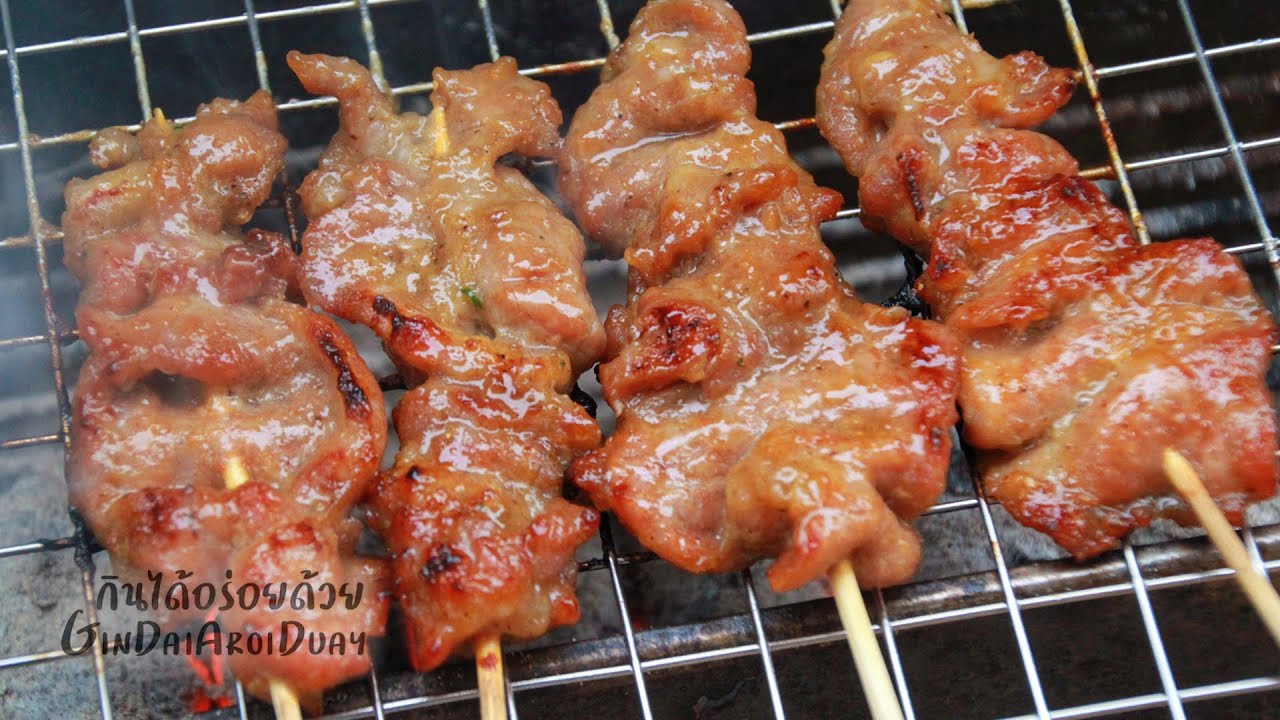 แจกสูตร หมูย่างกะทิสด สูตรสำหรับทำขาย หมูปิ้ง [Moo Ping] with Coconut milk l กินได้อร่อยด้วย