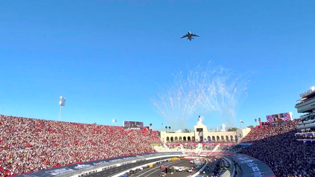 NASCAR - Busch Light Clash at The Coliseum National Anthem 4K HDR | Los Angeles (2022)