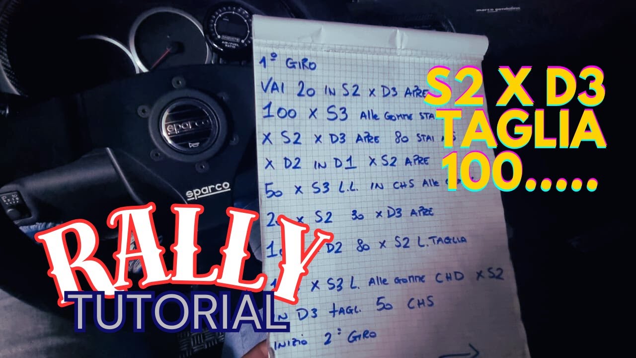 RALLY : RICOGNIZIONI e NOTE | TUTORIAL x PRINCIPIANTI
