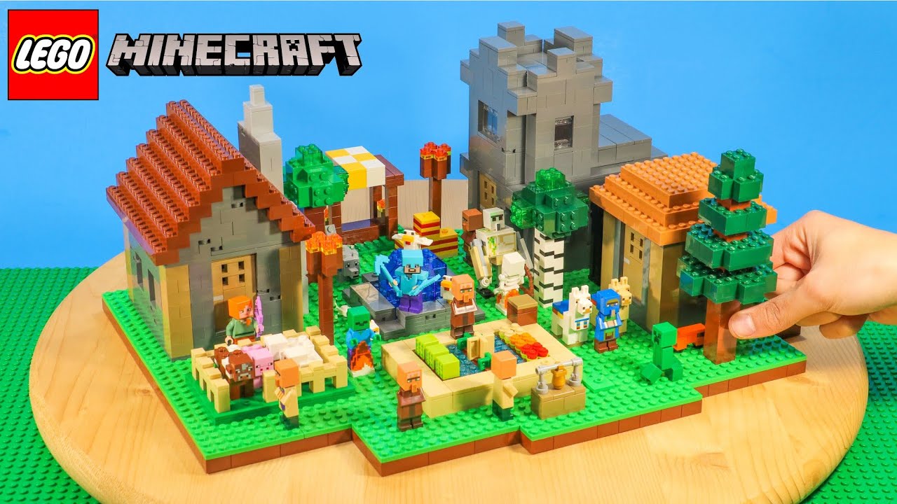 I BUILT a LEGO Minecraft Village&hellip;