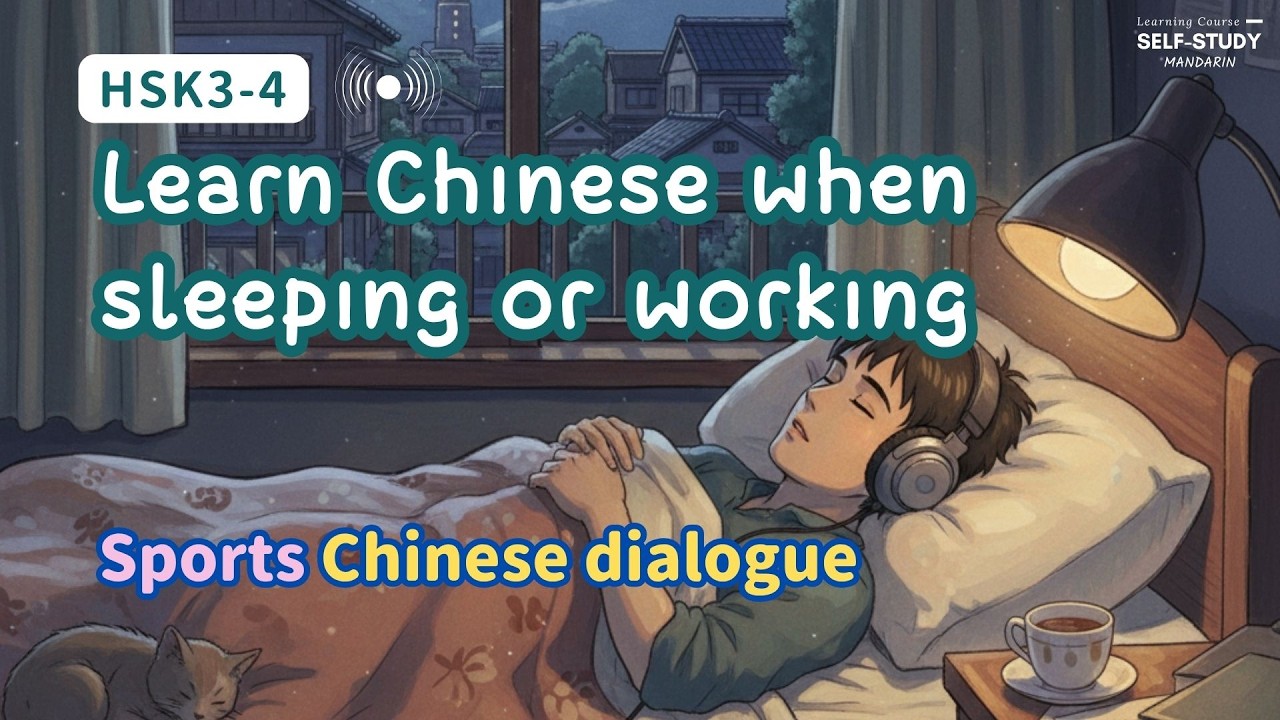 HSK 3-4 | Learn Chinese While You Sleep  | 2 Hours Chinese Listening | Sports Mandarin dialogue EP2