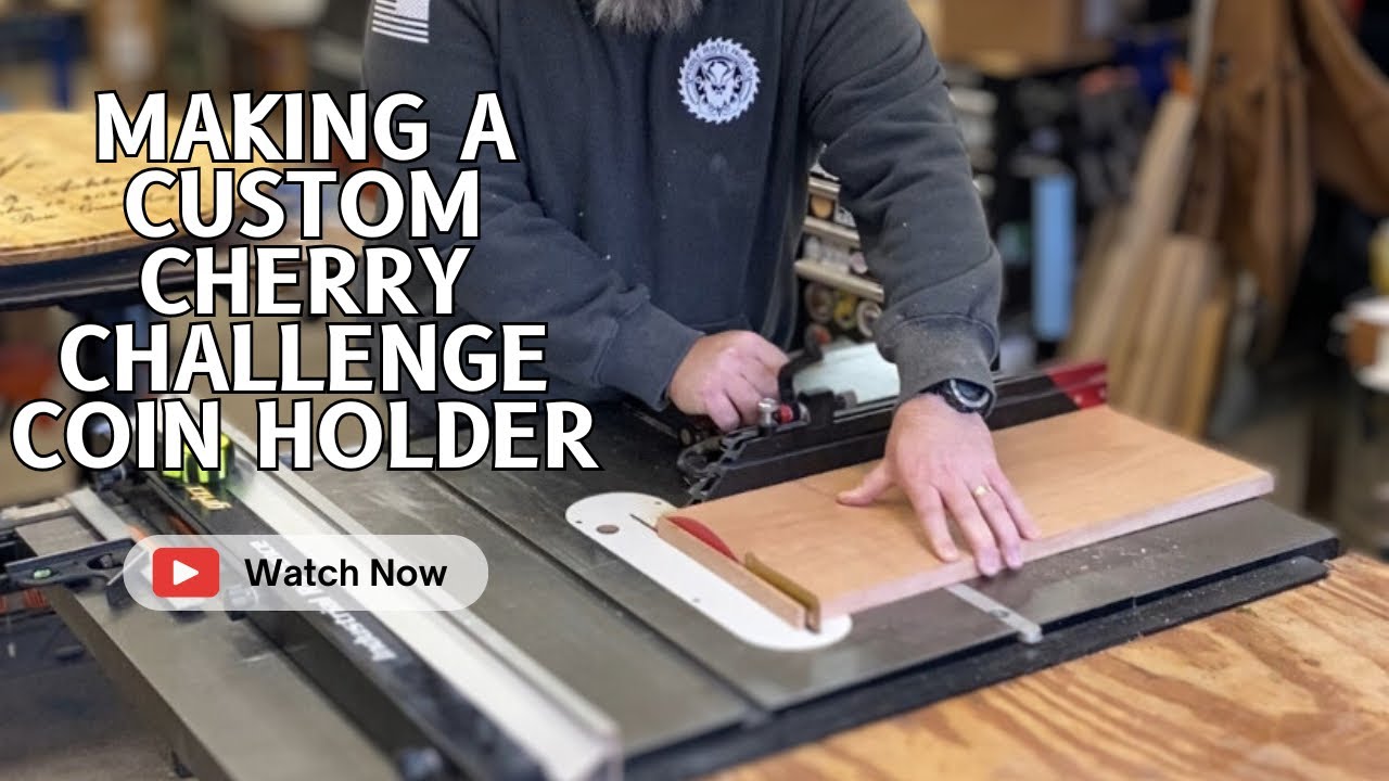Come Make a Desktop Military Challenge Coin Holder from Solid Cherry