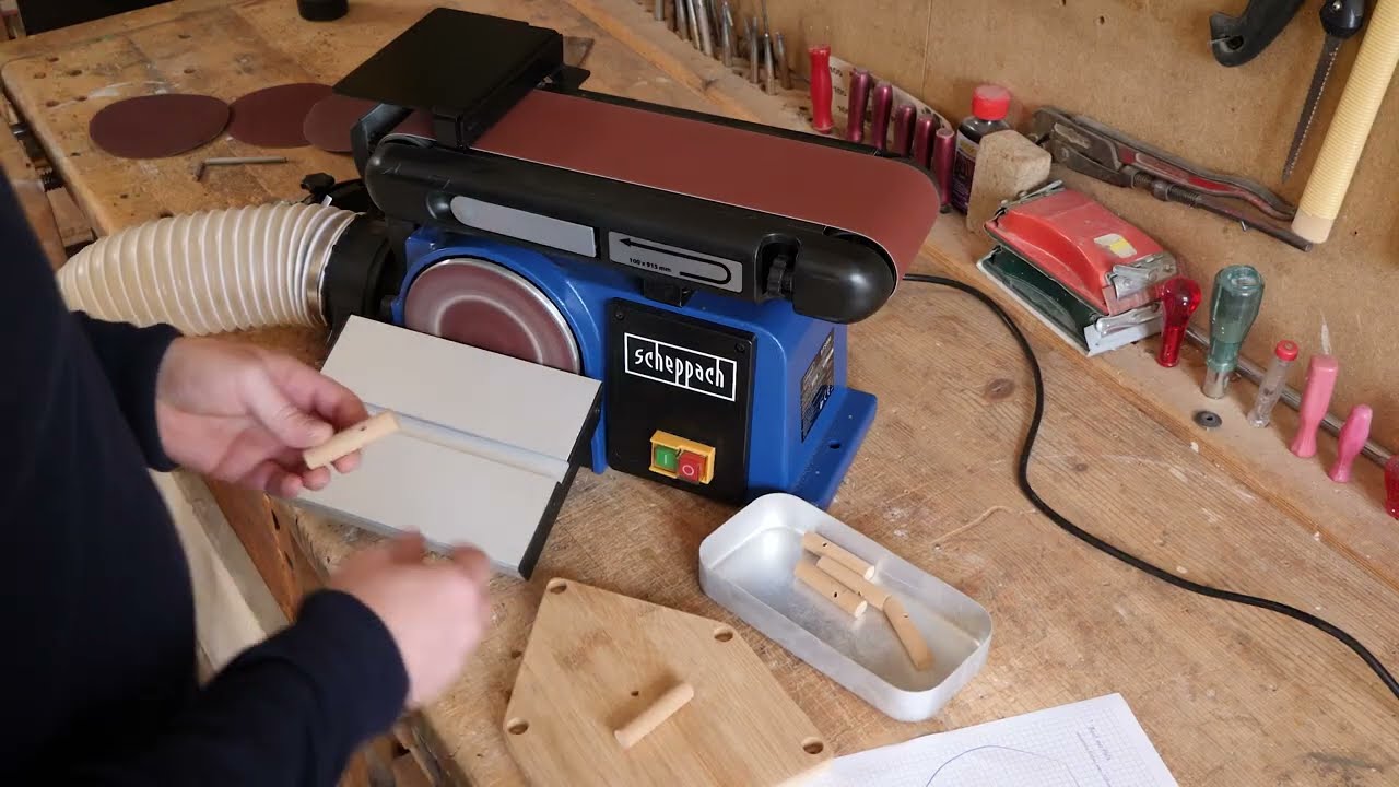 Levigatrice combinata da banco per legno Scheppach BTS800 - Facile da usare per lavorazioni veloci