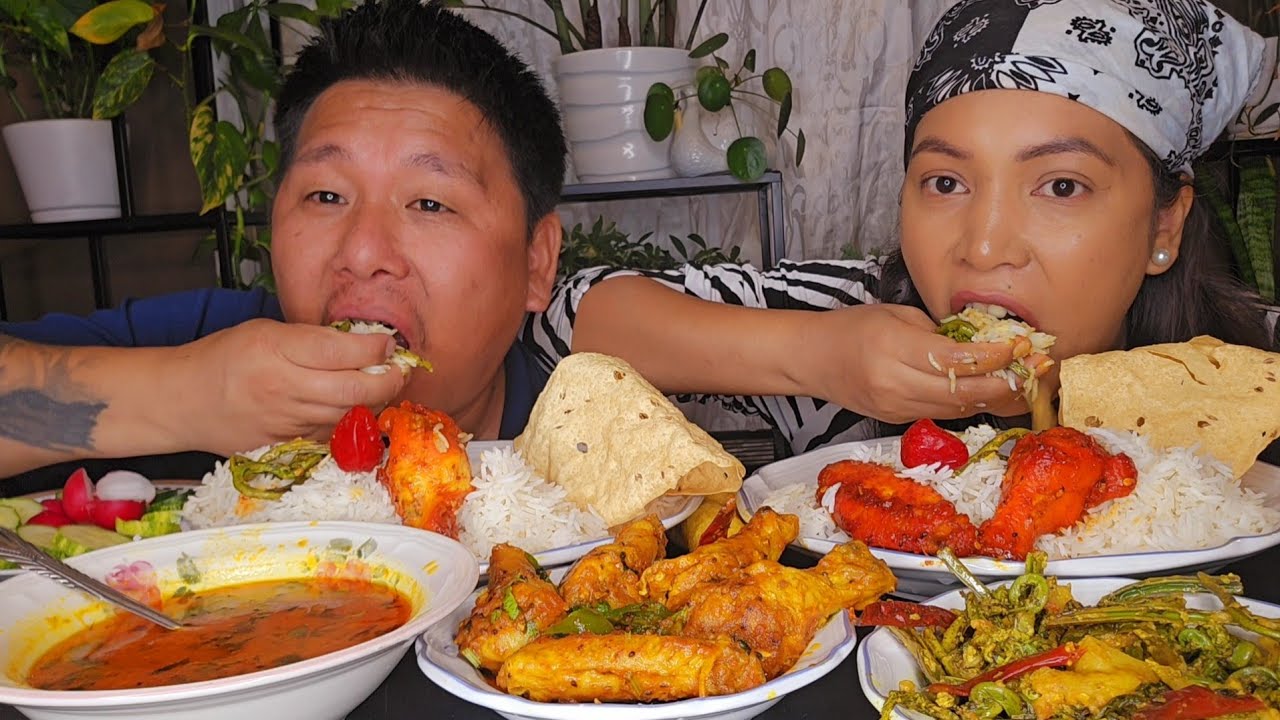 Spicy Chicken Drumstick Curry/Niuro With Dahi Aloo/Nepali Mukbang/Spicy Chicken Wings/Dallekhursani🥵