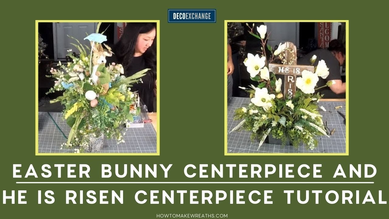 Easter Bunny Centerpiece and He Is Risen Magnolia Centerpiece Tutorial | DecoExchange Live Replay