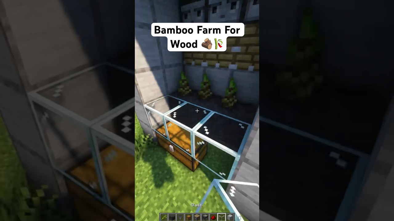 Auto Bamboo Farm for Wood in Minecraft #minecraft #minecraftfarm #minecrafttutorial #automaticfarm