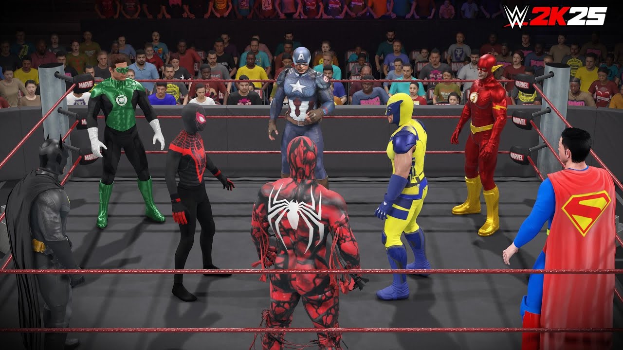 Marvel vs. DC 10-MAN Gauntlet Match - WWE 2K25